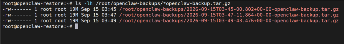 restore openclaw