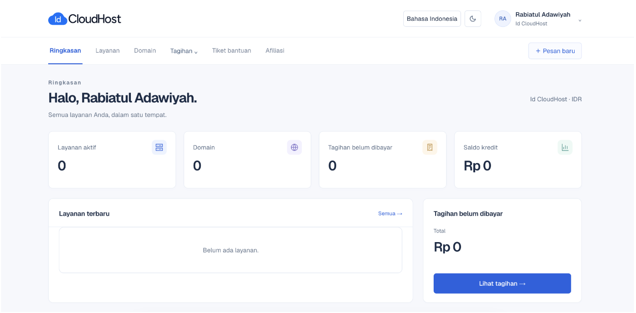 portal idcloudhost