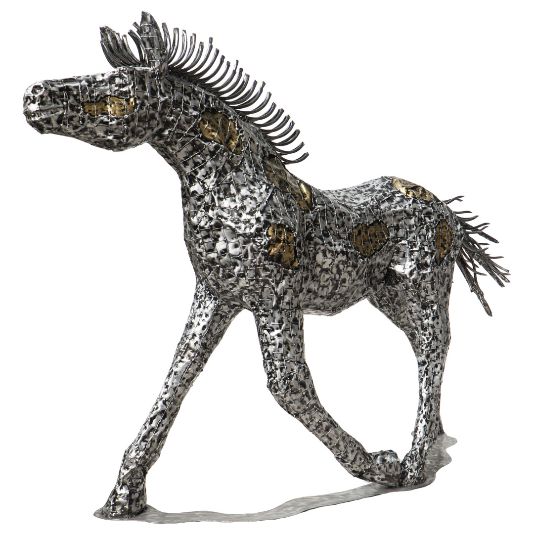 Running Horse - J - Silver Gold