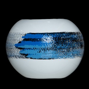 Ball Pot - S - Art White Blue Polish