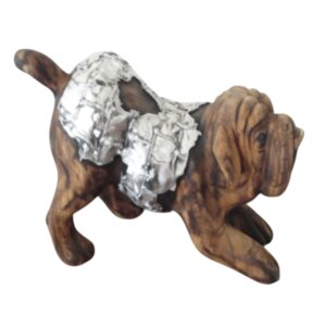 Bulldog Tail Up - M - Natural Silver