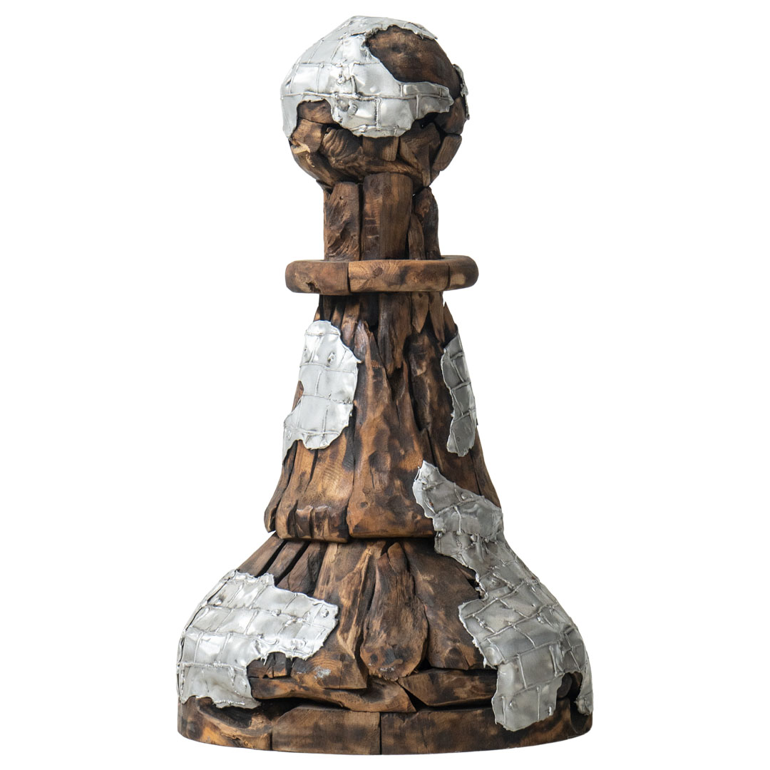 Chess Pawn - T - Natural Silver