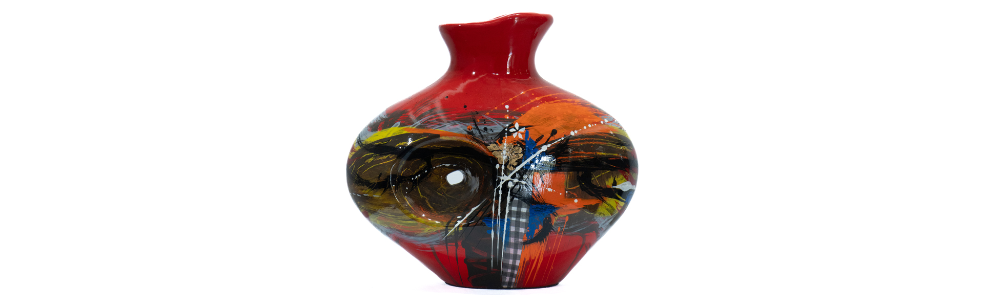 Destin Bottle - L - Red Abstract SR CR