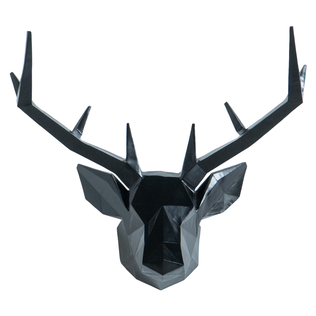 Elegant Antler Head - L - Black Glossy RH