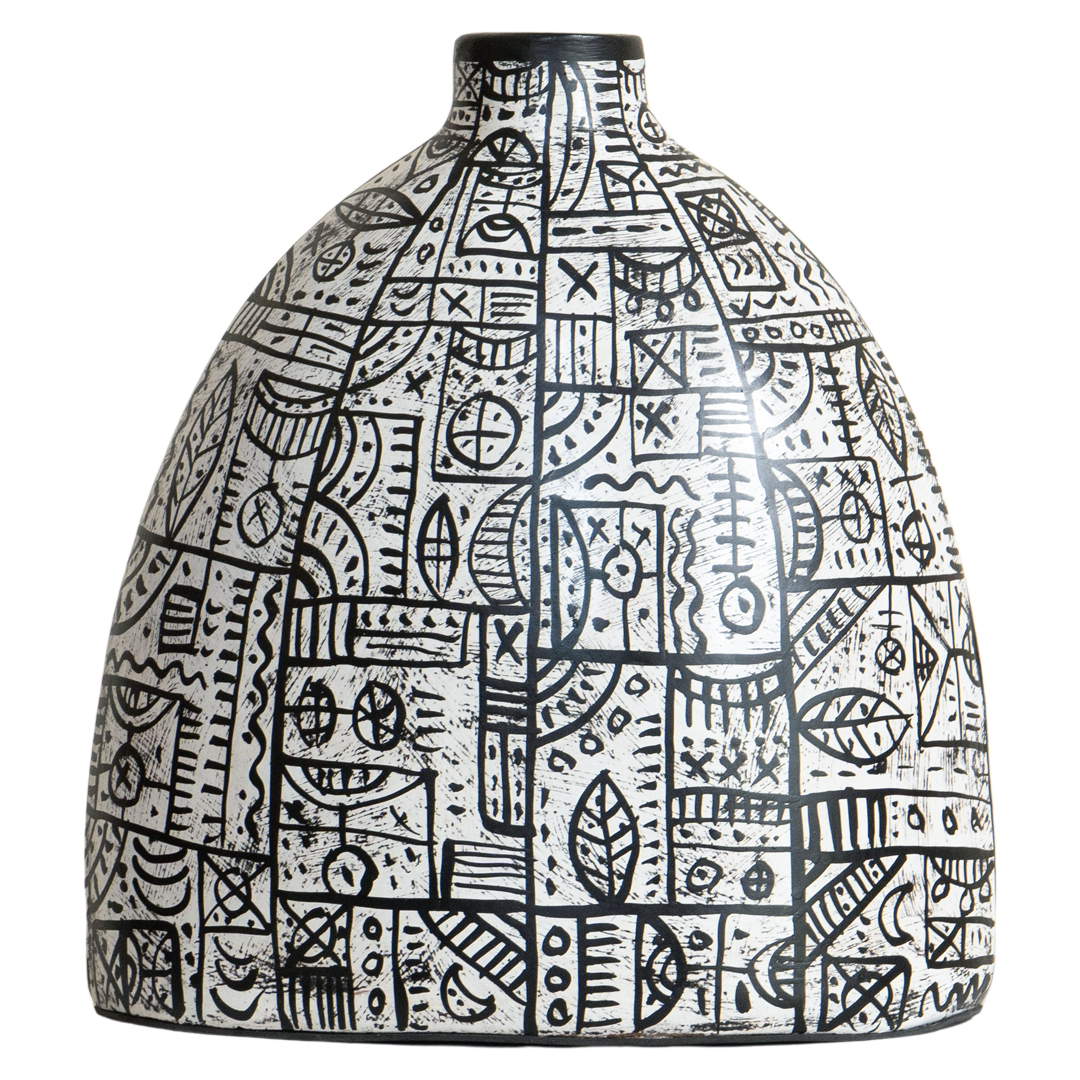 Fanni - L - White Black Decoratif