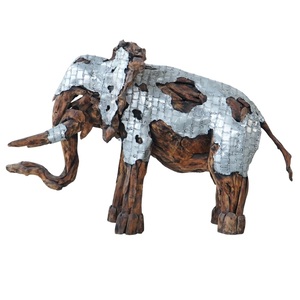 Nose Down Elephant - J - Natural Silver
