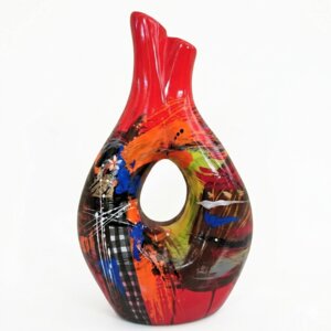 Couple Bottle - L - Red Abstract SR CR