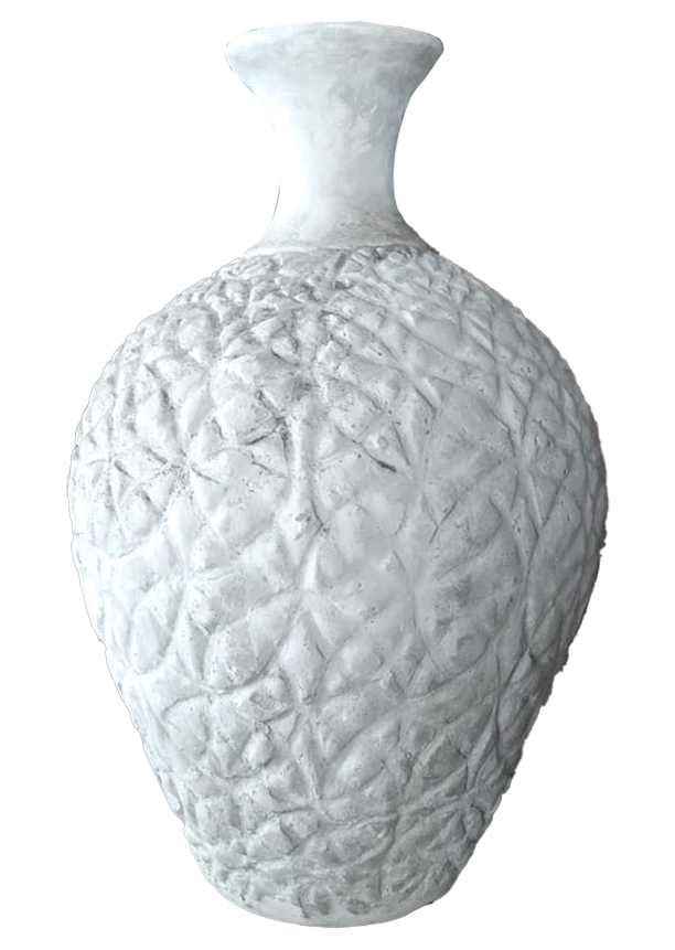 Circle Pot - M - White Wash Amplas