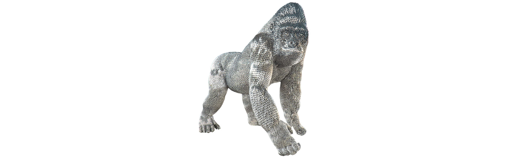 Gorilla Giant Statue - XJ - Silver ST