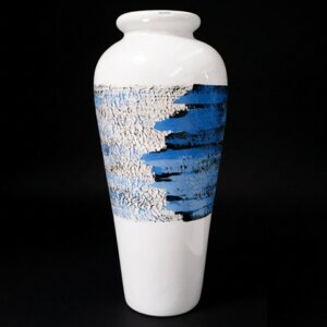Indian - L - Art White Blue Polish