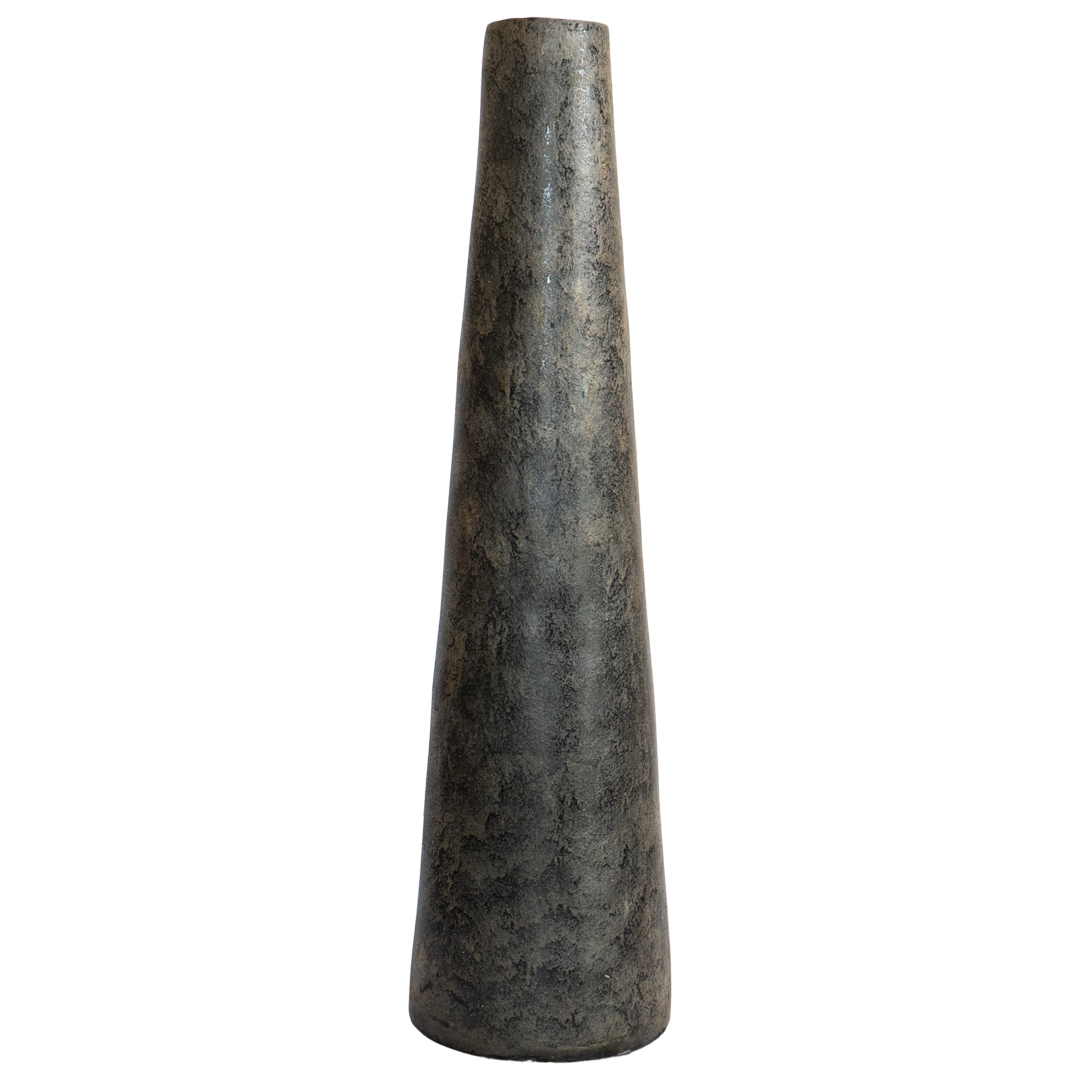 Pyramid Vase - XT - Rustic Black Brown