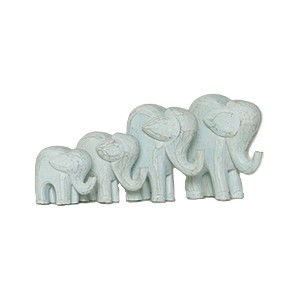 Herd of Elephants - Turquoise