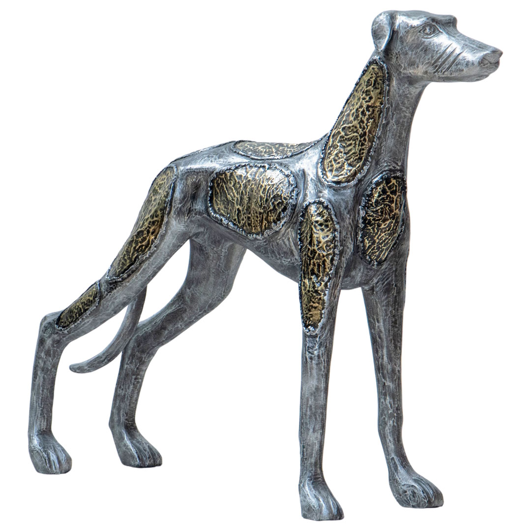 Handsome Dog - L - Black Silver Gold - Plate Combine