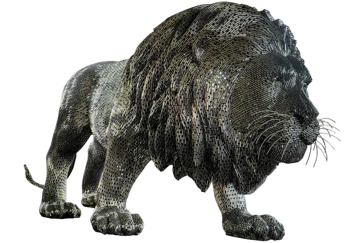 Lion Monumental Sculpture - XT - Silver ST