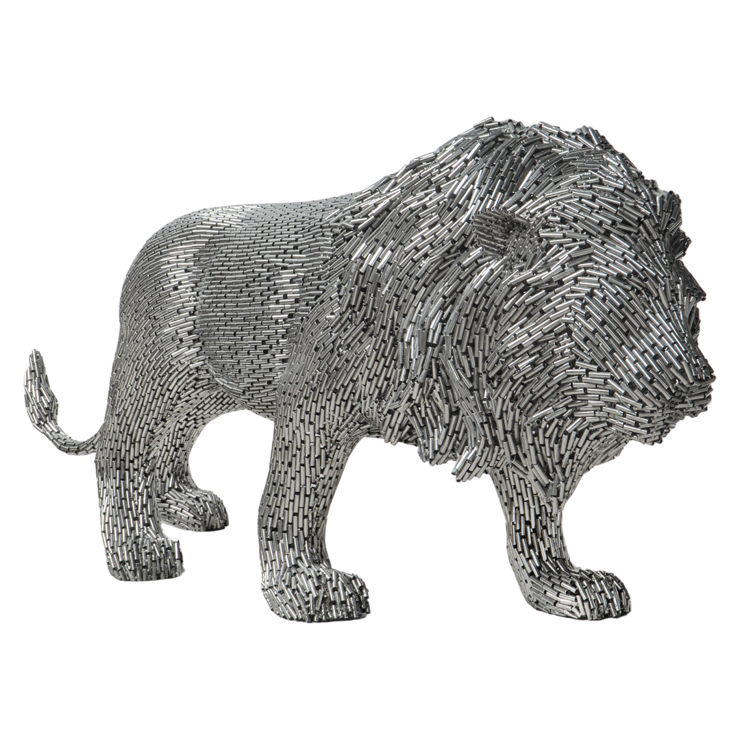 Lion Monumental Sculpture - T - Silver ST