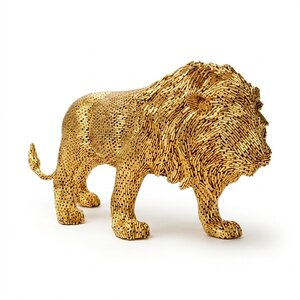 Lion Monumental Sculpture - T - Gold Glossy