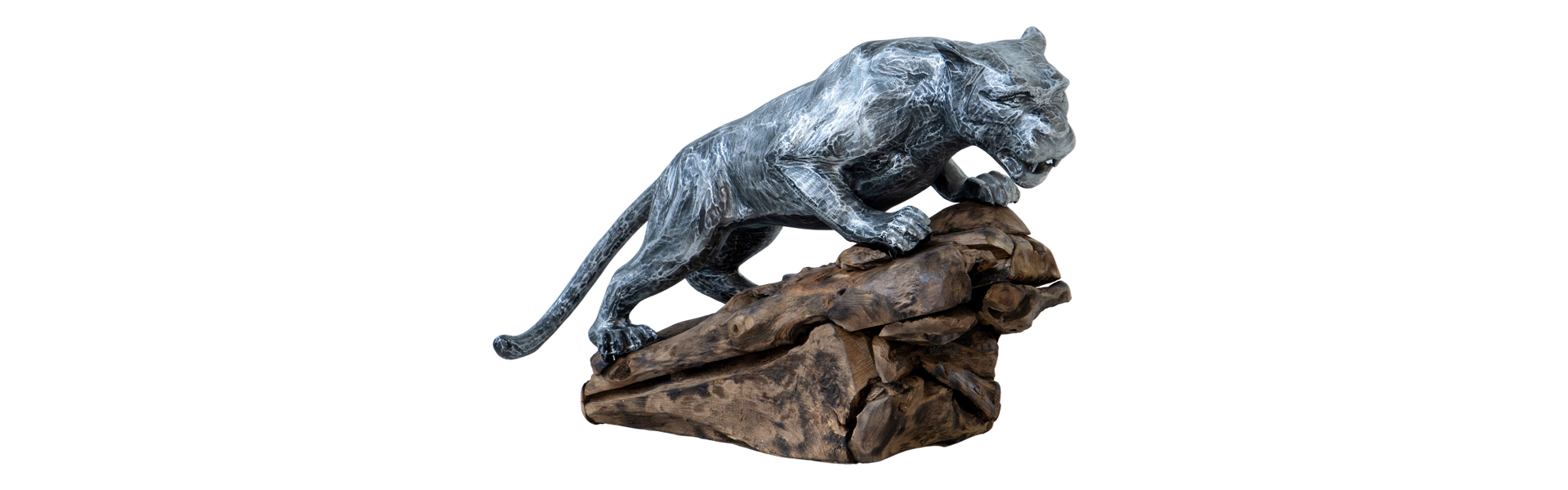 Mini Pouncing Panther - Natural Black Silver TP