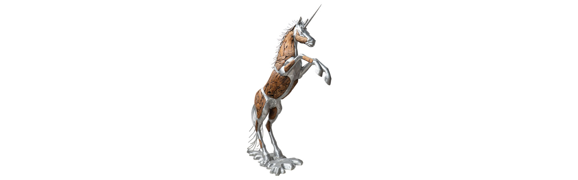 Unicorn Horse Combination - Natural Silver