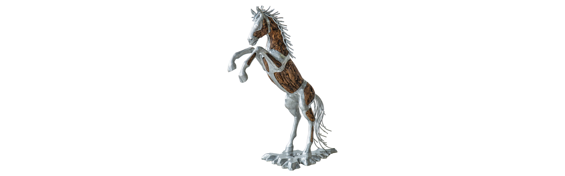 Mustang Horse - SJ - Natural Silver