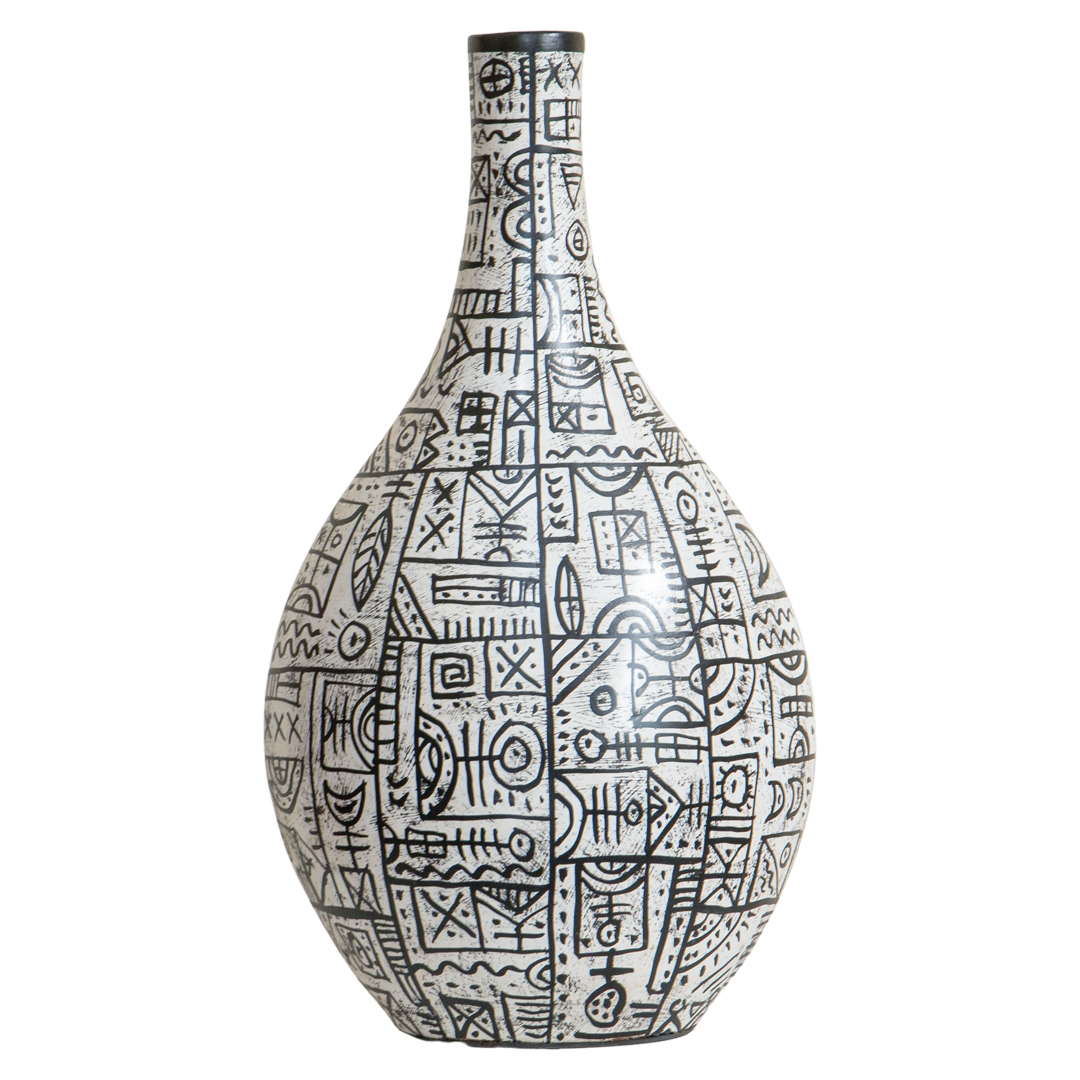 Perfum Bottle - M - White Black Decoratif