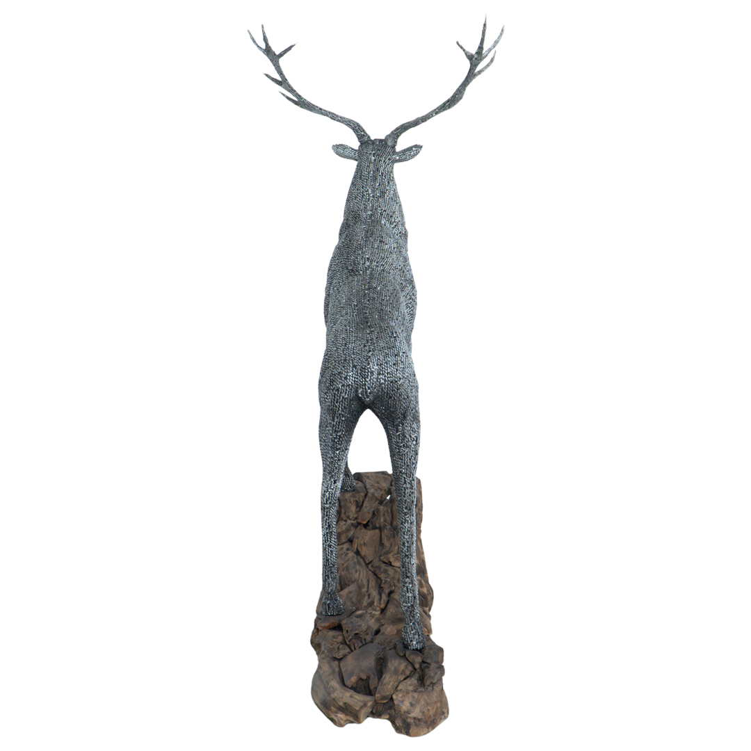 Peak Stag - T - Natural Black Silver TP - Wood Base - Twisted Strand
