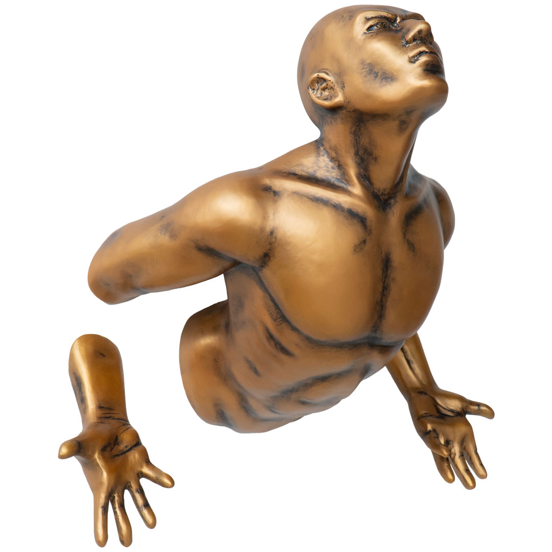 Ricardo on Wall - L - Gold Black Wash