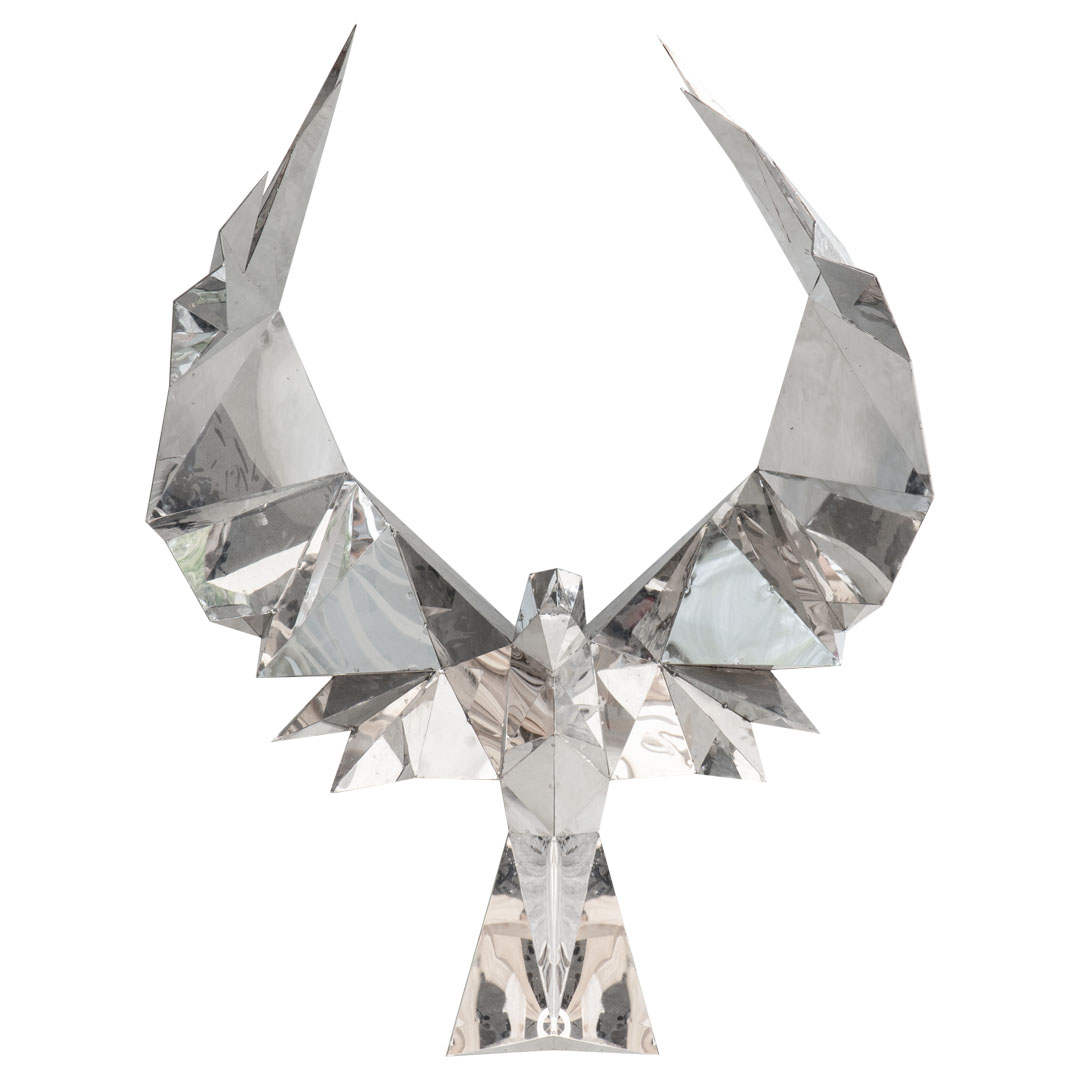 Sculptural Eagle Cubism - J - Silver ST