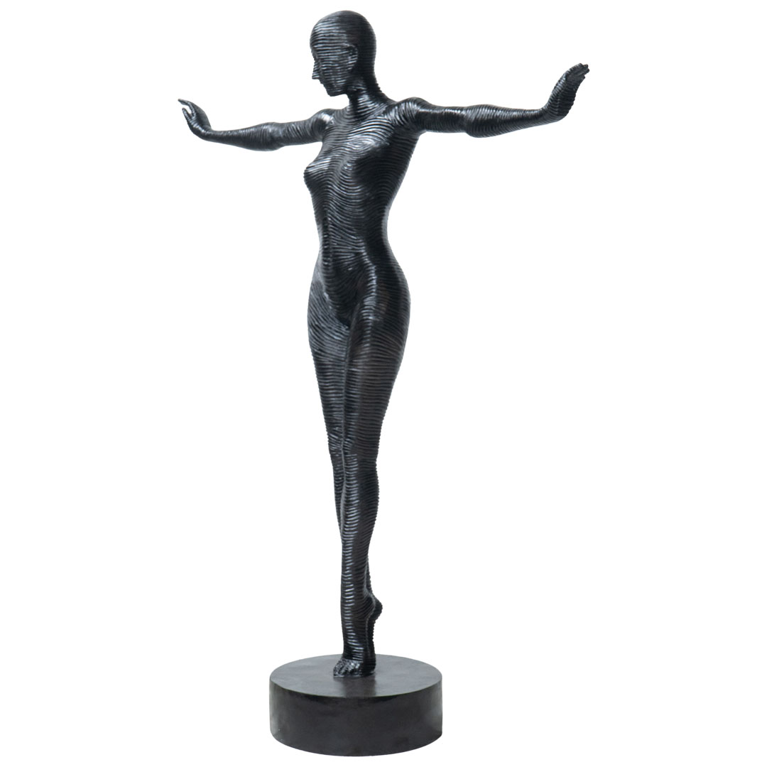 Streched Out Hand - J - Black Glossy RH - Line