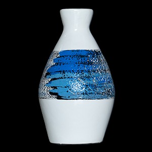 Lonjong - S - Art White Blue Polish