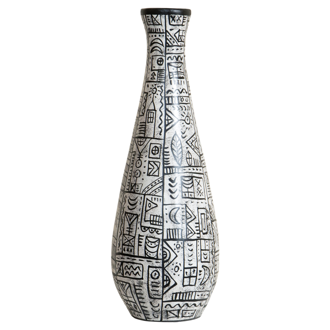 Kasti Langsing - L - White Black Decoratif