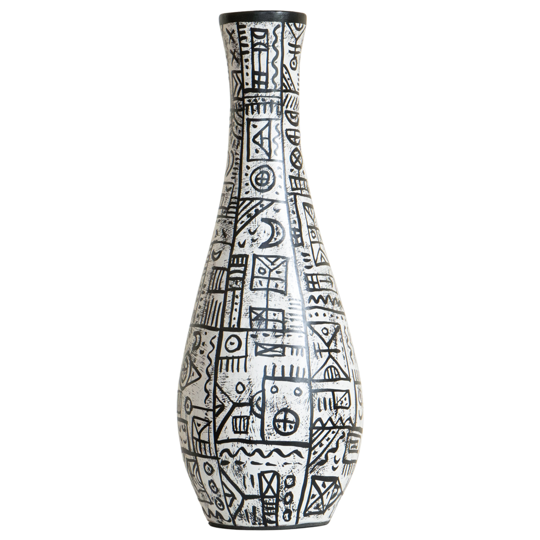 Kasti Langsing - M - White Black Decoratif