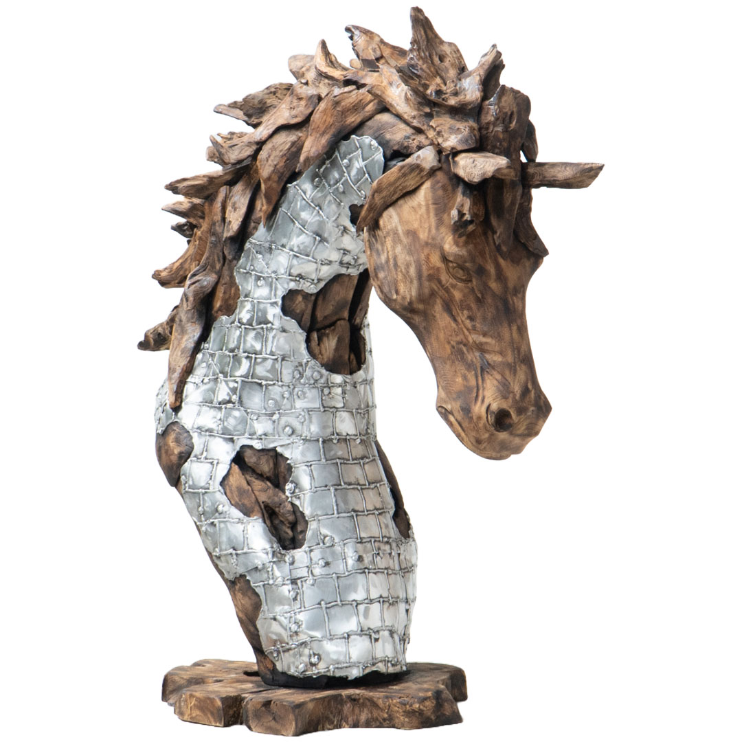 Chess Horse - T - Natural Silver
