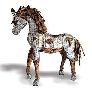 Full Horse - J - Natural Silver