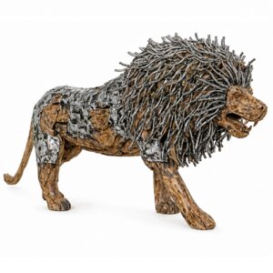Walking Lion Dramatic - T - Natural Silver