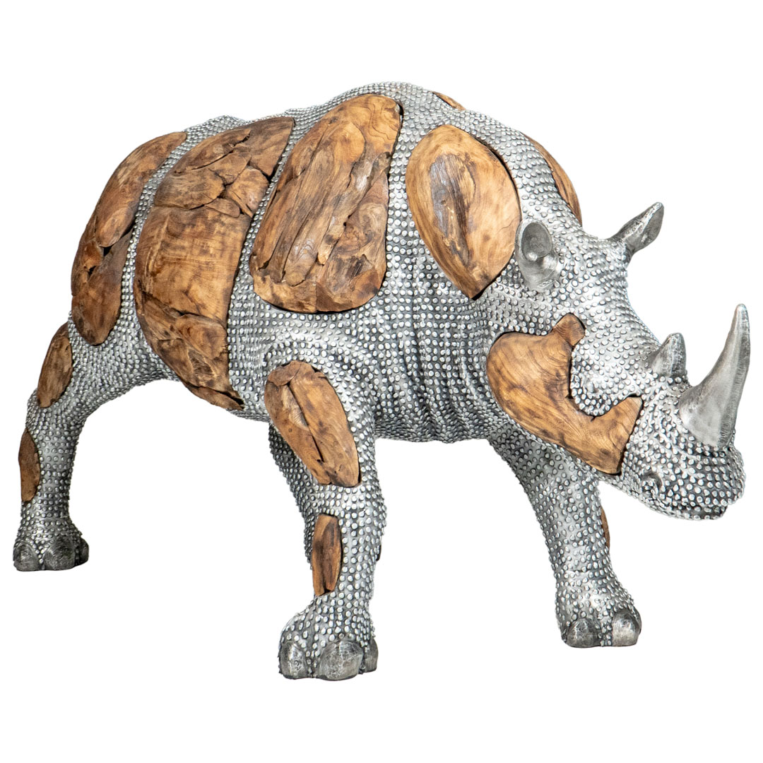 Rhino Combine - T - Natural Black Silver Dot