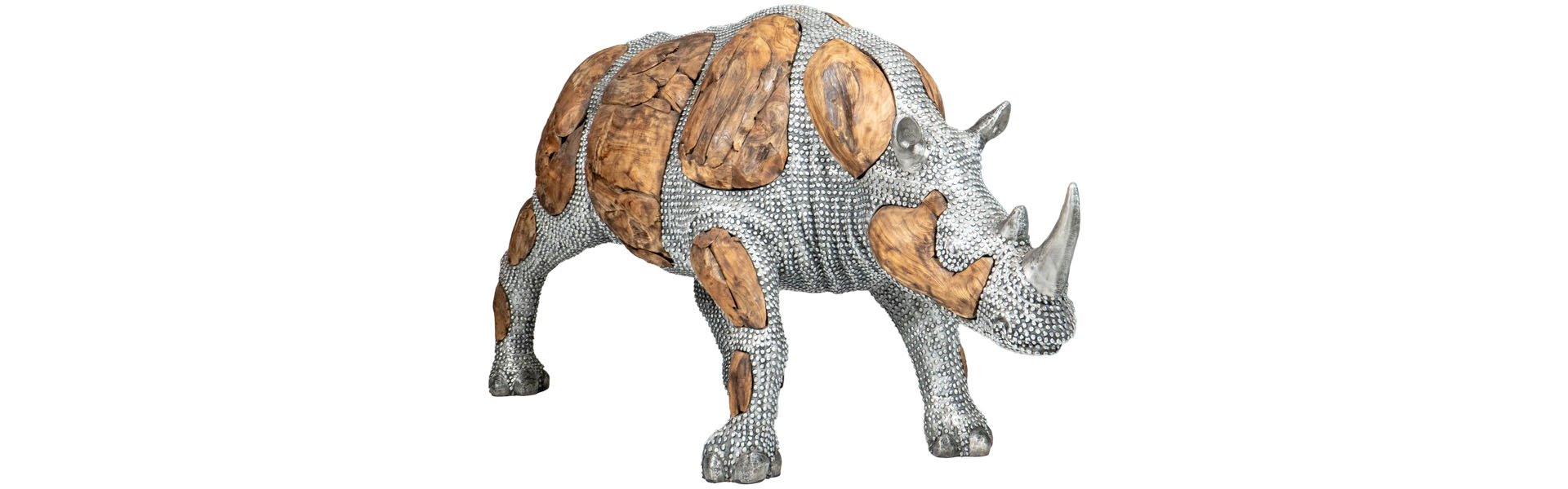 Rhino Combine - T - Natural Black Silver Dot