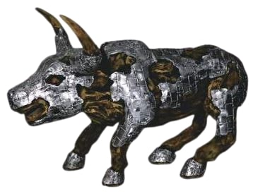 Smiling Bull - L - Natural Silver