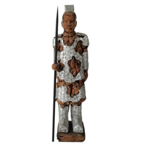 Standing Chinese Warrior - J - Natural Silver