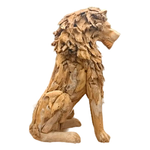 Sitting Lion - XJ - Natural Brongotan