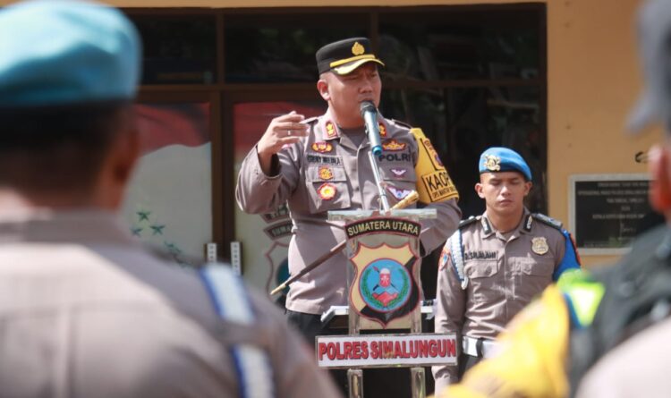 Pengamanan Pemilu 2024 di Simalungun, Personil Dilarang Bawa Senpi