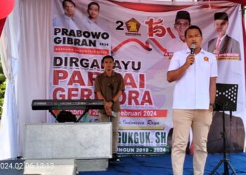 HUT Gerindra di Hatonduhan, Ketua Bapilu Bonauli : Kita Targetkan 3 Kursi di Dapil 5