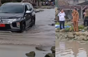 Randis Bupati RHS Terobos Jalan Rusak, Pangulu Pengkolan Terkejut