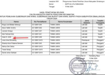 1 dari 5 Orang yang Lolos PPK Tanah Jawa, Adik Kandung Komisioner KPU Simalungun