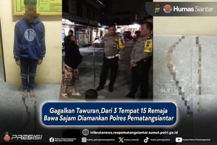 15 Remaja dan Sajam Diamankan dari Tiga Tempat, Rencana Tawuran Gagal