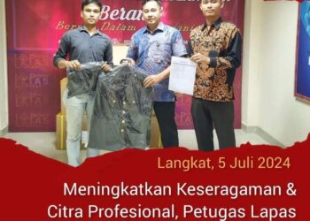Membangun Citra Profesional, Lapas Pemuda Langkat Terima 65 Stel PDU