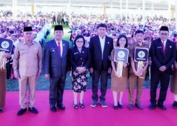 Penyerahan SK dan Pelantikan 1.175 P3K, Wabup Simalungun ZW Tak Hadir