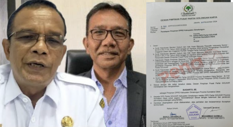Sah..!! DPP Golkar Tetapkan Pimpinan DPRD Simalungun, Selamat Kepada Sugiarto