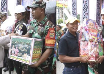 Ketua DPRD Simalungun, Ikut Tinjau Pos Pam dan Serahkan Bingkisan