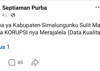 Postingan Mantan Camat pasca Dipindah: Kenapa ya Kabupaten Simalungun ku Sulit Maju, Karena KORUPSI nya Merajalela
