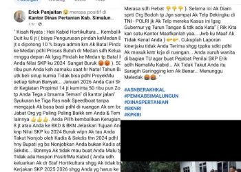 Teriakan Staf via Postingan ke Kabid Hortikultura Distan Simalungun, “Kembalikan Duit ku 8 Juta”